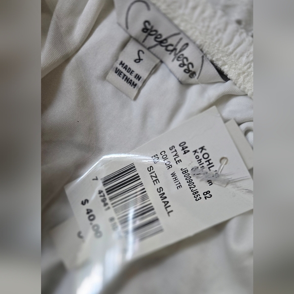 Speechless White Dress with Ruffle top - Picture 3 of 4